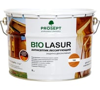 Лессирующий защитно-декоративный антисептик PROSEPT BIO LASUR Тик 9л 040-9