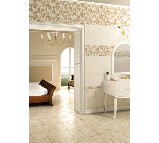 Бордюр Beryoza Ceramica ФК Камелия светло-бежевый, 54x500x8 мм, 1 шт. ТГ-00003951
