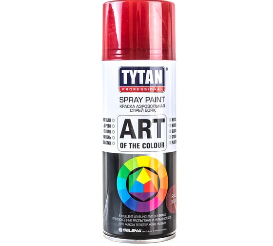 Аэрозольная краска TYTAN PROFESSIONAL ART OF THE COLOUR RAL3005, красное вино 400мл 54031