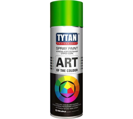 Аэрозольная краска TYTAN PROFESSIONAL ART OF THE COLOUR RAL6018, светло-зеленая 400мл 93700 0
