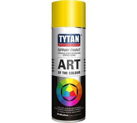 Аэрозольная краска Tytan PROFESSIONAL ART OF THE COLOUR RAL1018, желтая 400мл 93601 54030