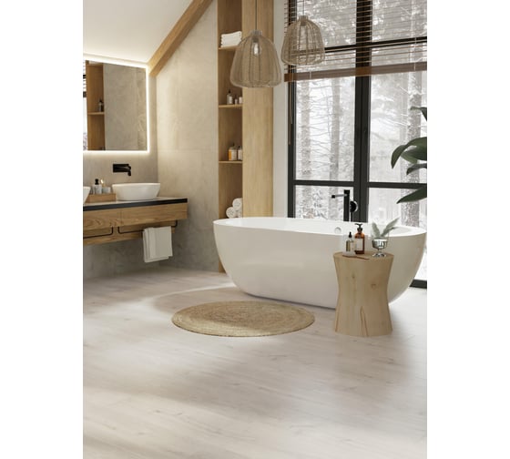Ламинат EGGER Classic 33 класс износостойкости, 8 мм, 2.54 кв.м в упаковке, влагостойкий, фаска, aqua+ 123 Дуб Уолтем белый