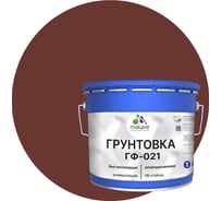 Грунтовка MALARE ГФ-021 для металла, по дереву, для минеральных поверхностей, RAL 8012, красно-коричневый, матовая, 12,5 кг 2038119891446