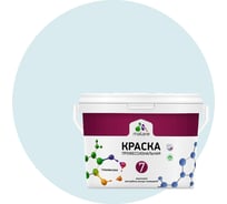 Краска для стен, потолков и обоев MALARE Евро 7, туманная лазурь, 2,7 л 2038063680103 КЕВРО7ТУЛМ0390