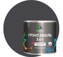 Грунт-эмаль MALARE 3 в 1 по ржавчине, акриловая, графитово-серый (темный), глянцевая, 2 кг 2038218669786