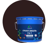 Грунт-эмаль MALARE 3 в 1 по ржавчине, акриловая, коричневый, глянцевая, 10 кг 2038218779249