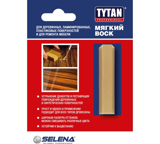 Мягкий воск для дерева и мебели TYTAN PROFESSIONAL 05 сосна 7,5гр 64523 135574 1