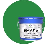 Эмаль MALARE ПФ-115 для металла, по дереву, для минеральных поверхностей, RAL 6032, зеленый, матовая, 12,5 кг 2038119867854