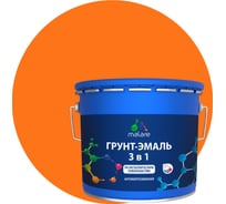 Грунт-эмаль MALARE 3 в 1 по ржавчине, акриловая, оранжевый, матовая, 12.5 кг 2038218778822