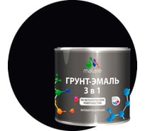 Грунт-эмаль MALARE 3 в 1 по ржавчине, акриловая, черный, матовая, 1.25 кг 2038242445134