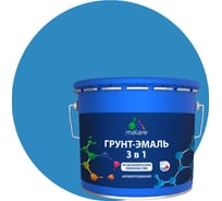 Грунт-эмаль MALARE 3 в 1 по ржавчине, акриловая, небесно-голубой, матовая, 12.5 кг 2038218779270