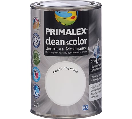Краска PRIMALEX Clean&Color Белое кружево 420198