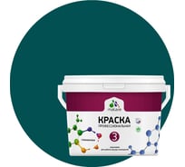 Краска MALARE Евро №3 для обоев, стен и потолков, голубая пихта, 1 л 2038063489447