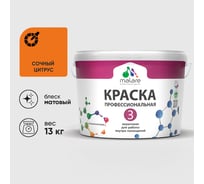 Краска для обоев, стен и потолков MALARE Евро №3, сочный цитрус, 9 л (13 кг) КЕВРО3СОЦМ1300