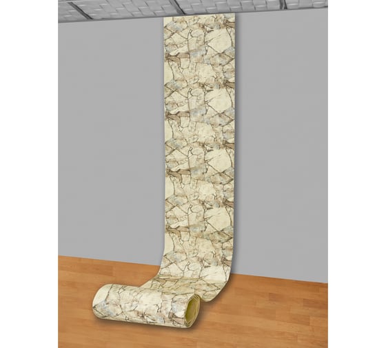 Мягкая самоклеящаяся 3D панель LAKO рулон, каменная кладка 27, 70x600см, толщина 6 мм LKD-16-05-FC83-RU