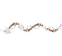 Кухонный фартук ПанельПласт фотопечать, лак, "Полет кофейного зерна", 600x3000 мм 072