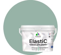 Краска для деревянных поверхностей MALARE Elastic универсальная, с антисептическим эффектом, матовая, мятный леденец, 10 кг 2038302048497