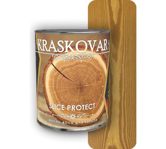 Масло для защиты торцов Kraskovar Slice Protect тик, 0.75 л 1640