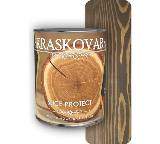 Масло для защиты торцов Kraskovar Slice Protect палисандр, 0.75 л 1639 1