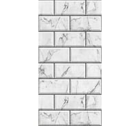 Панель ПВХ ПАНЕЛЬПЛАСТ White Carved Stone фотопечать под лаком, 0,25x2,7 м, Приорити, 10 шт. 8275