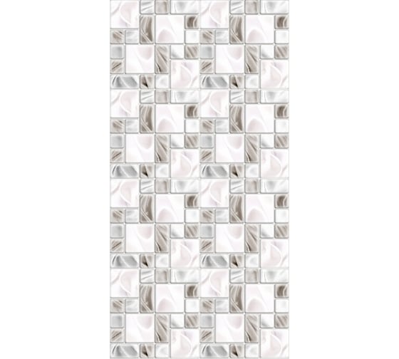 Панель ПВХ ПАНЕЛЬПЛАСТ Mosaic Beige фотопечать под лаком, 0,25x2,7 м, Приорити, 10 шт. 8261 1