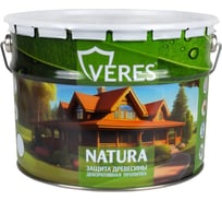 Декоративная пропитка для дерева VERES Natura полуматовая, 9 л, дуб 262278