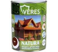 Декоративная пропитка для дерева VERES Natura полуматовая, 0.75 л, тик 262300