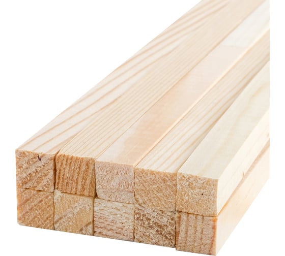 Брусок Timber&Style 10x10x1000мм, сращенный 10 шт, сорт экстра, сосна TSM101010010