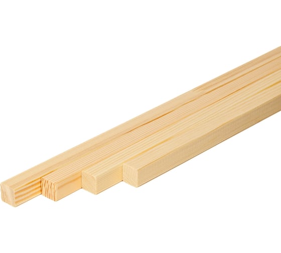 Брусок Timber&Style 19x19x1000мм, сращенный, 4 шт,сорт экстра, сосна TSM19191004 1
