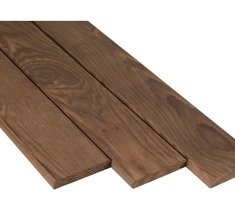Прямой планкен Thermodecking термоясень, 20x75x1000 мм, сорт 0-1, в упаковке 4 шт. 4687202452187