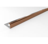 Внешний профиль для кафеля Лука 2700.004 бронза 10 мм, брашинг, нержавеющая сталь AISI 304 УТ000079758
