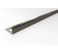 Внешний профиль для кафеля Лука 2700.010 графит 10 мм, вибрации, нержавеющая сталь AISI 304 УТ000079765