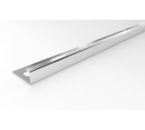 Внешний профиль для кафеля Лука 2700.001 серебро 12 мм, вибрации, нержавеющая сталь AISI 304 УТ000079789