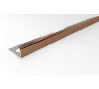 Внешний профиль для кафеля Лука 2700.004 бронза 12 мм, вибрации, нержавеющая сталь AISI 304 УТ000079791