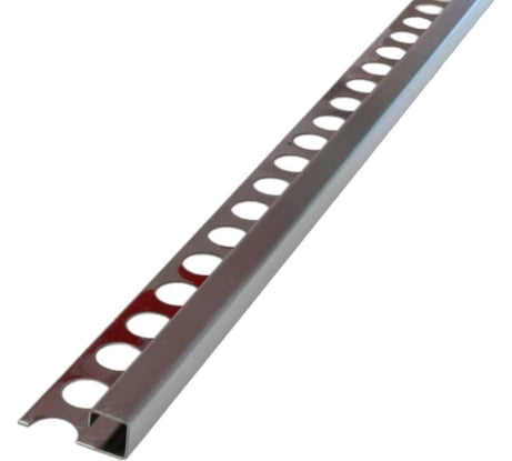 Внешний профиль для плитки из нержавеющей стали РУССКИЙ ПРОФИЛЬ сатин РПН-04 10С 2,7м 4680427115912