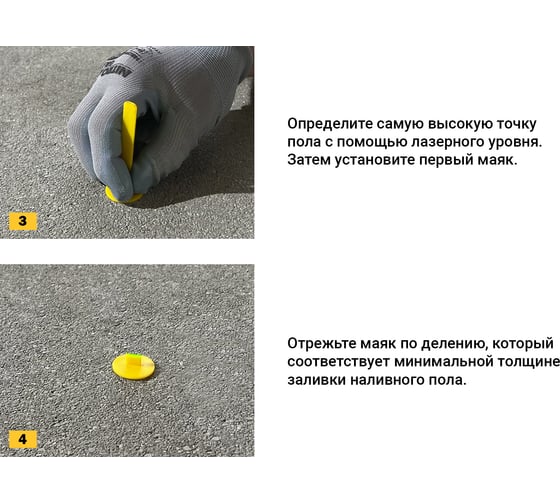 Маяки для наливного пола Tls-Profi 70 мм, 20 штук TLSZA102023
