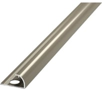 Профиль для плитки ЛУКА алюминиевый окантовочный, 12 мм, 2.7 м, анодированный, шампань УТ000028956