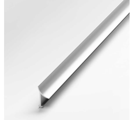 Профиль для плитки ЛУКА алюминиевый внутренний, 2.7 м, анодированный, серебро УТ000013254