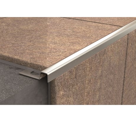 Профиль для плитки ЛУКА из нержавеющей стали 10 мм, 2.7 м, полированный УТ000039396