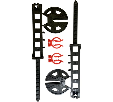 Стяжка для опалубки BEFAST ширина фундамента 150-250 мм, с шагом 25мм, комплект 100 штук (50 пар), с фиксаторами арматуры СДОФ150250ФS