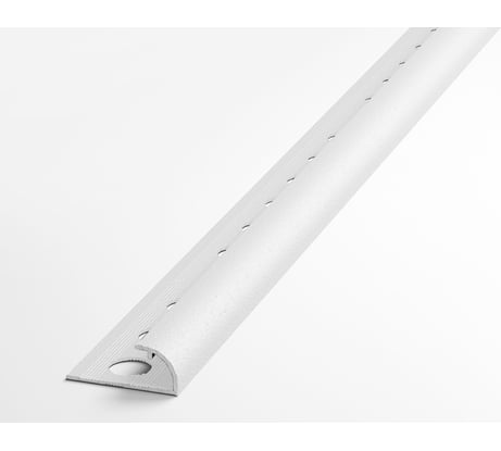 Профиль окантовочный полукруглый алюминиевый ЛУКА 9 мм, 2,7 м, Белый УТ000013621