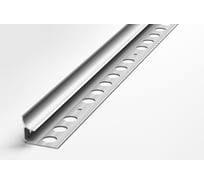 Профиль окантовочный внутренний алюминиевый ЛУКА 9 мм, 2,7 м, анодированный, Серебро УТ000013638