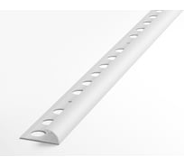 Профиль окантовочный полукруглый алюминиевый ЛУКА 12 мм, 2,7 м, 5 шт, Белый УТ000021301