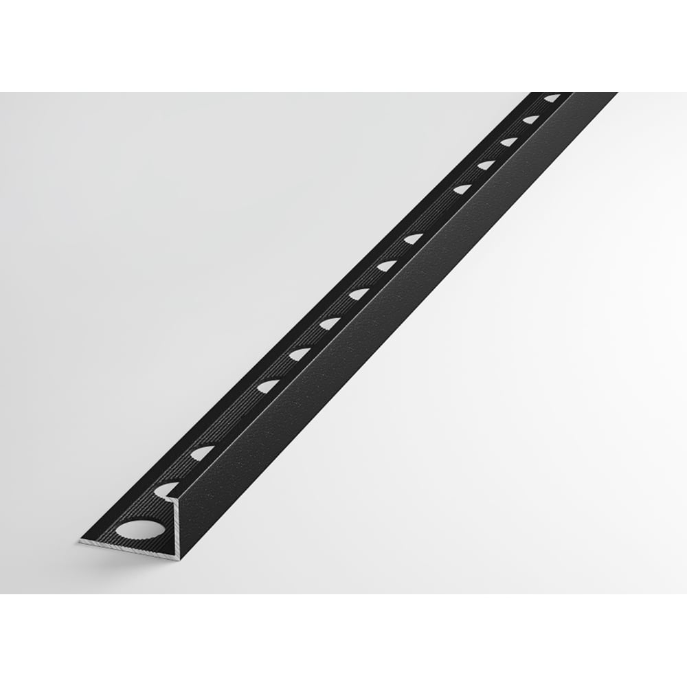 Профиль окантовочный L-образный алюминиевый ЛУКА 12,5 мм, 2,7 м, Черный .