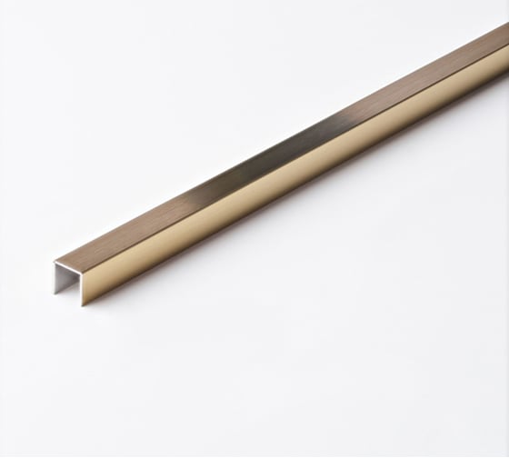 Профиль нитрид титана ООО Элитпроф ( полир. )  U10 GP ( 10х600 мм. ) НКУЗ-10 П 60 1