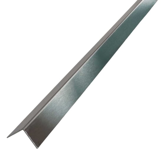 Угол внешний из нержавеющей стали РУССКИЙ ПРОФИЛЬ РПН-У01 20х20 серебро сатин 0,5мм AISI 201 2,7м 4680427163111 1