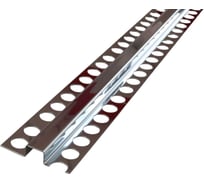 Разделительный профиль из нержавеющей стали РУССКИЙ ПРОФИЛЬ РПН-22 15х10 серебро полировка 0,5мм AISI 201 2,7м 4680427163012