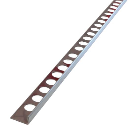 Окантовочный профиль из нержавеющей стали РУССКИЙ ПРОФИЛЬ РПН-01 8 серебро сатин 0,5мм AISI 201 2,7м 4680427162886 1