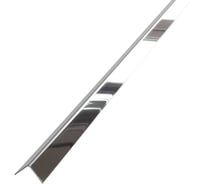 Угол внешний из нержавеющей стали РУССКИЙ ПРОФИЛЬ РПН-У01 15х15 серебро полировка 0,5мм AISI 201 2,7м 4680427163081