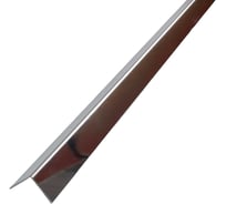 Угол внешний из нержавеющей стали РУССКИЙ ПРОФИЛЬ РПН-У01 20х20 серебро полировка 0,5мм AISI 201 2,7м 4680427163104